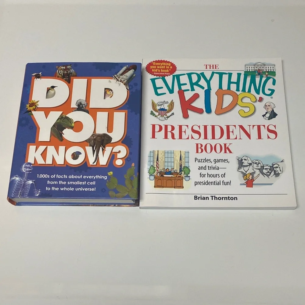 Kids Educational Book Set Presidents Trivia Did You Know Learning Bundle